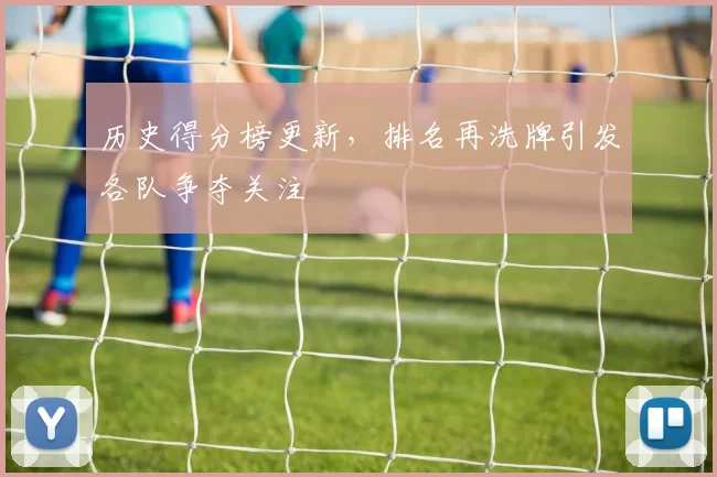 历史得分榜更新，排名再洗牌引发各队争夺关注